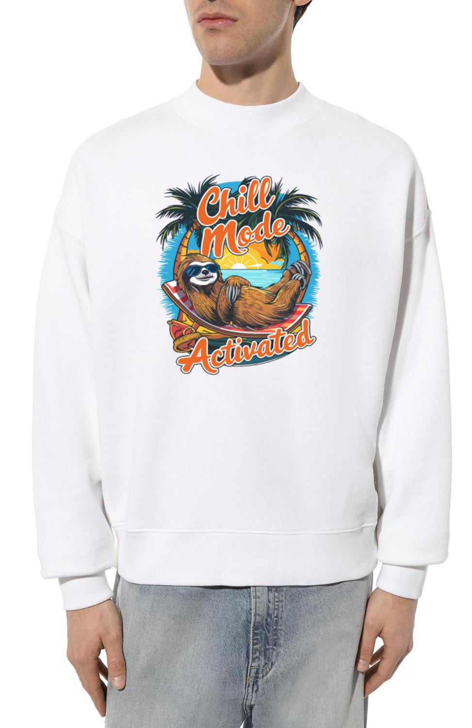 Chill Mode Activated Sloth Hammock Beach Sunset - Unisex Sweatshirt