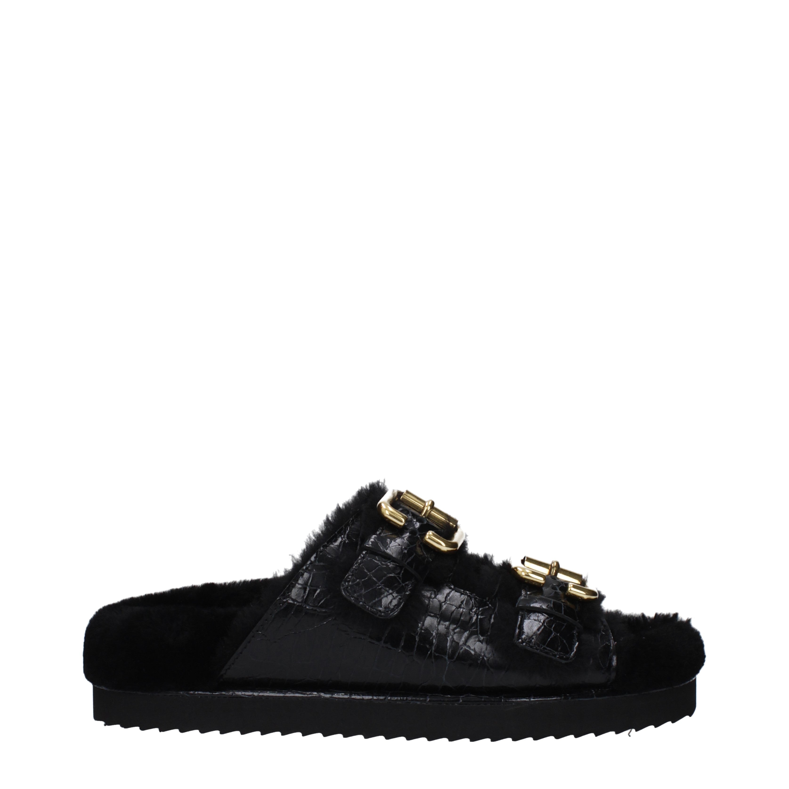 Chloe Slippers and Clogs Women Leather Black