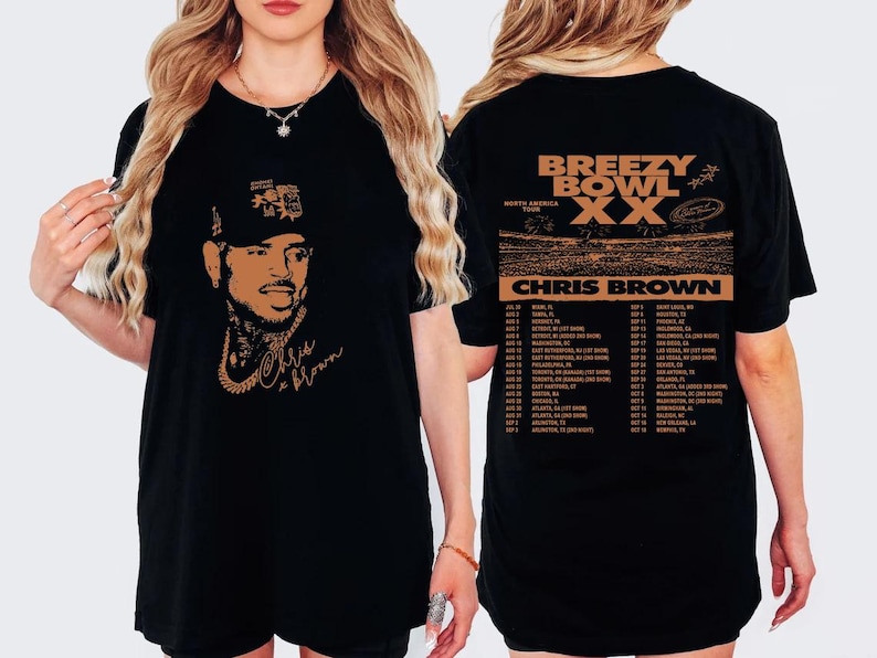 Chris Brown 11:11 Tour 2025 Shirt Official Concert Style Merch Team Breezy Graphic Tee