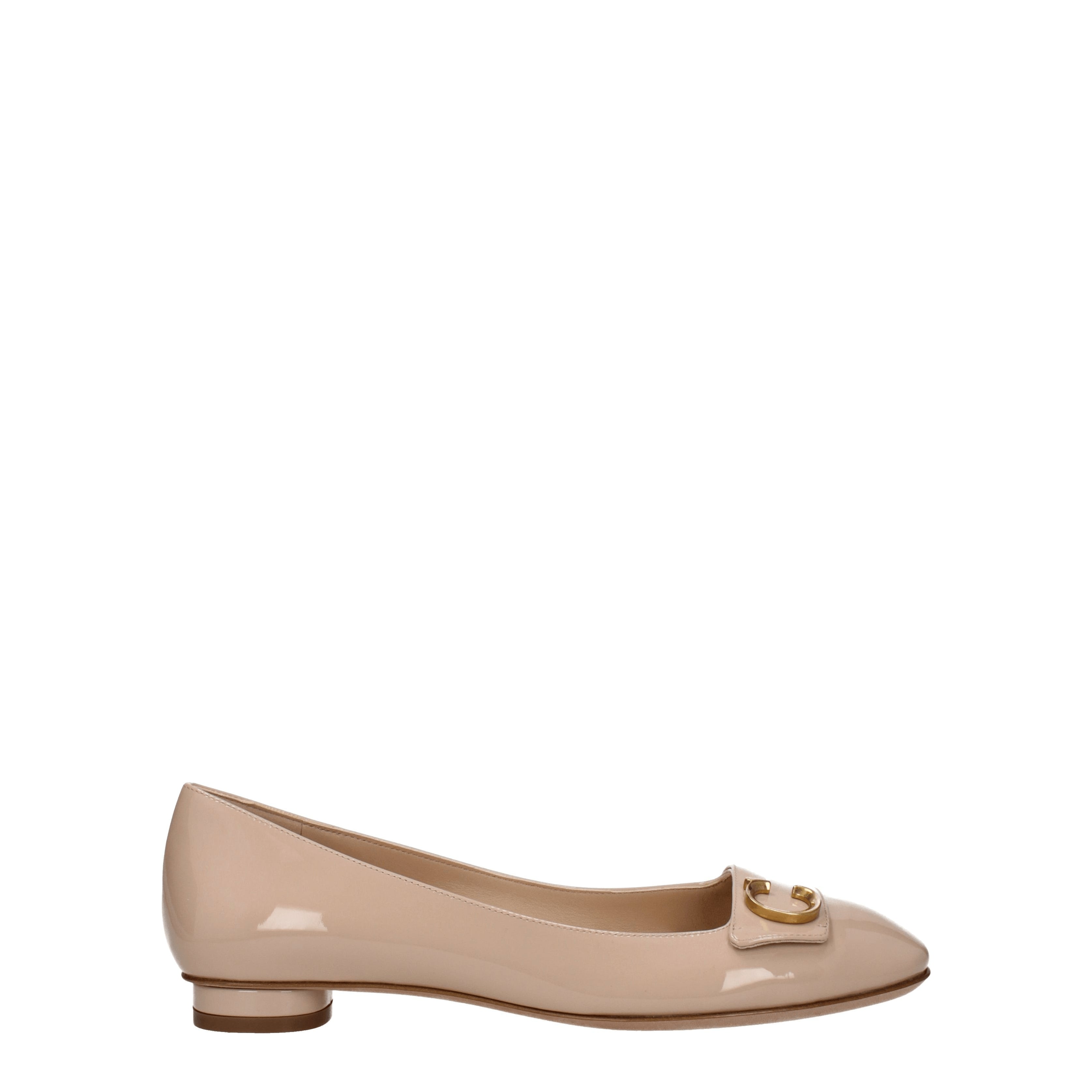 Christian Dior Ballet Flats Women Patent Leather Pink/Naked
