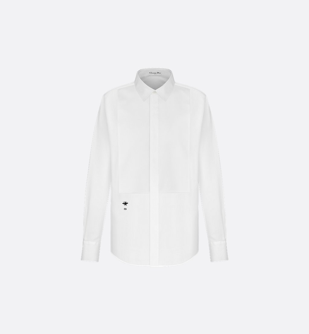 CHRISTIAN DIOR, Dior Dior Blouse with Plastron White Cotton Poplin