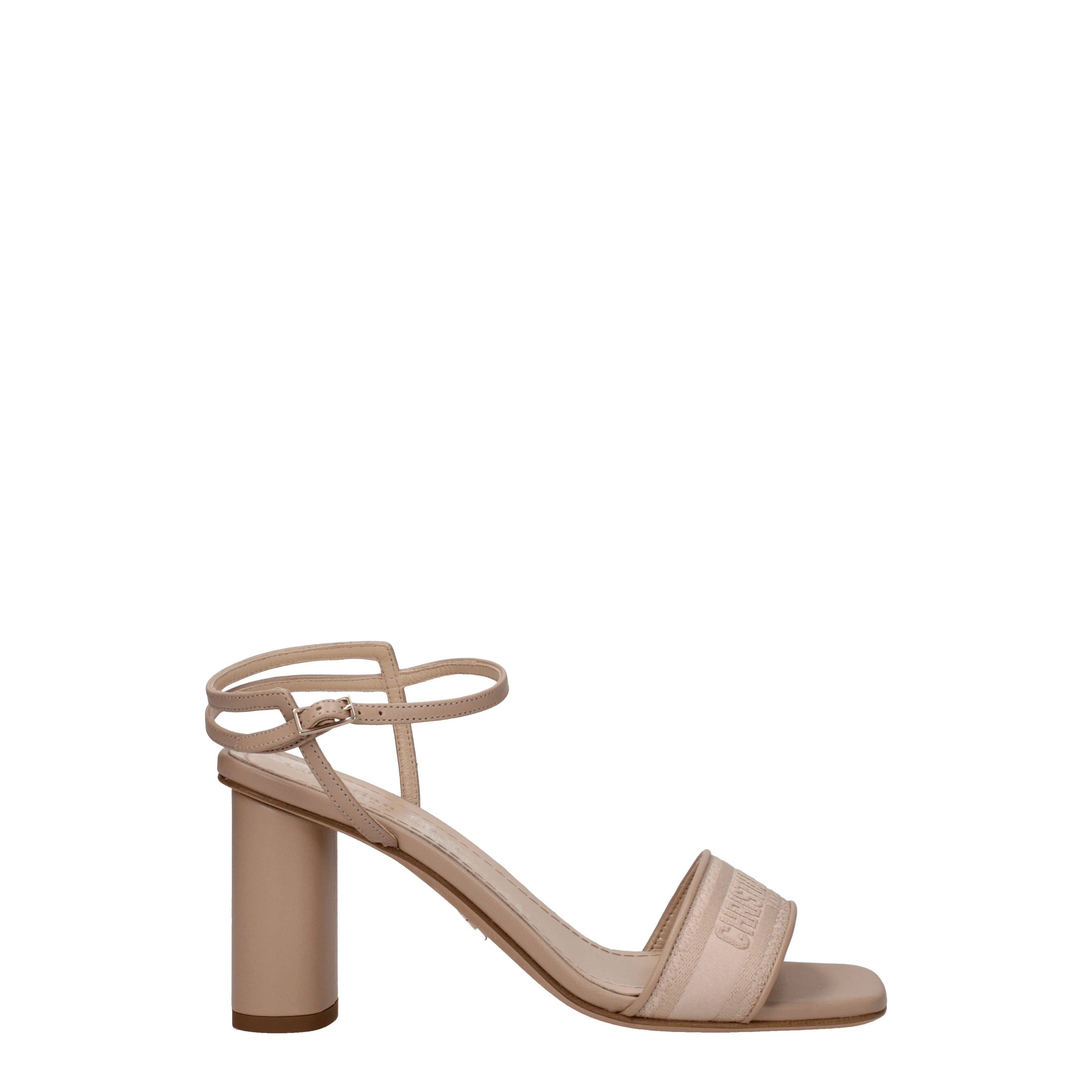 Christian Dior Sandals Women Fabric Pink/Nude