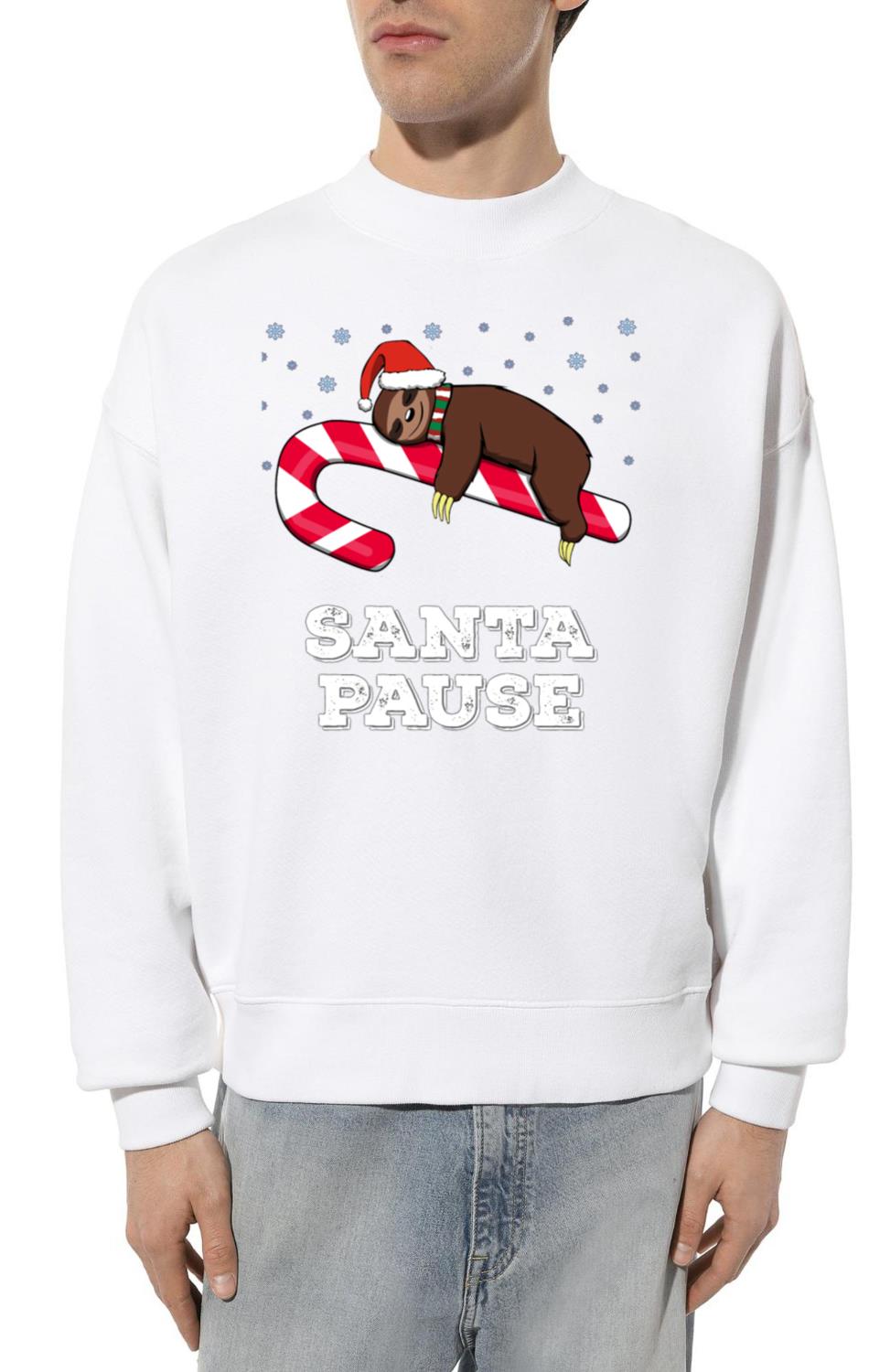 Christmas Sloth Gifts Santa Pause Xmas - Unisex Sweatshirt