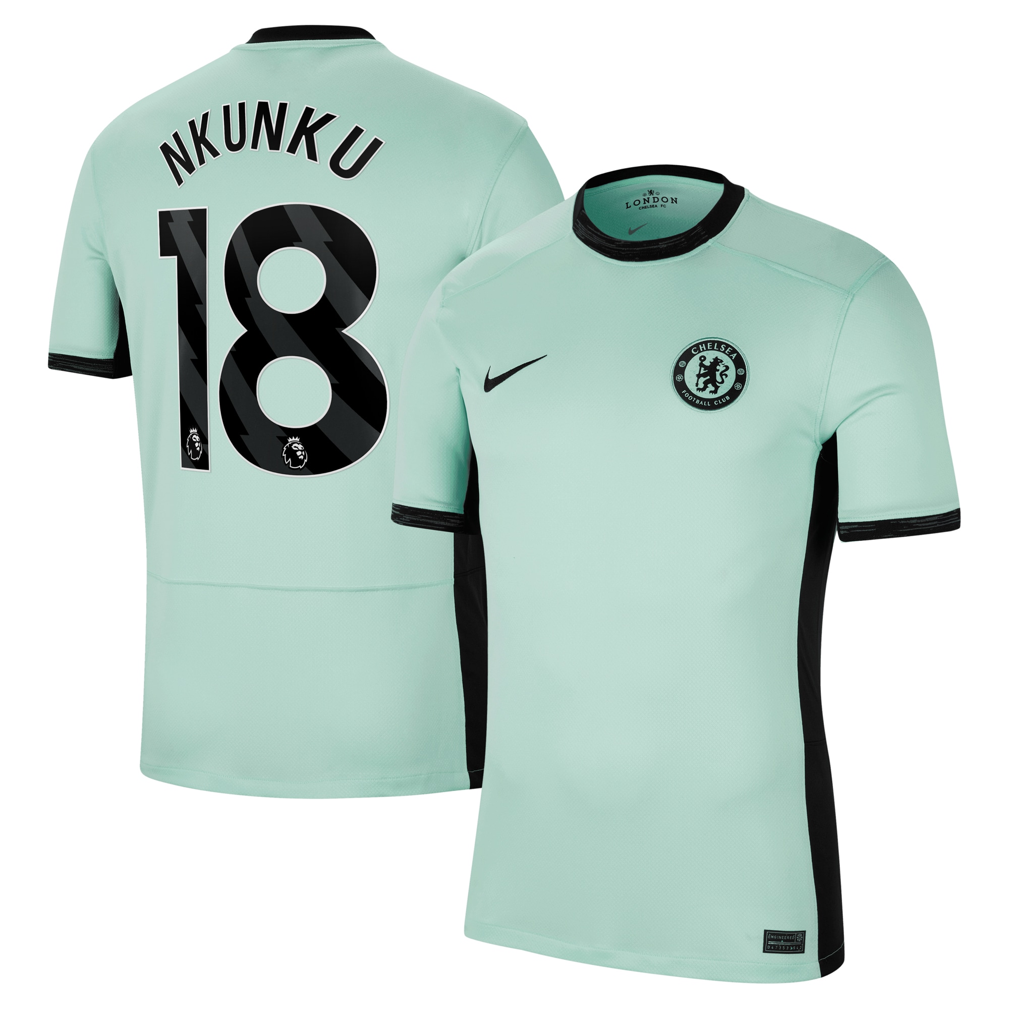 Christopher Nkunku Chelsea Nike 2023/24 Third Stadium Replica Player Jersey - Mint