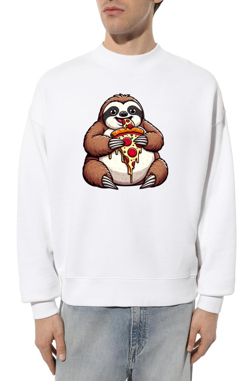 Chubby Sloth Pizza Feas - Unisex Sweatshirt