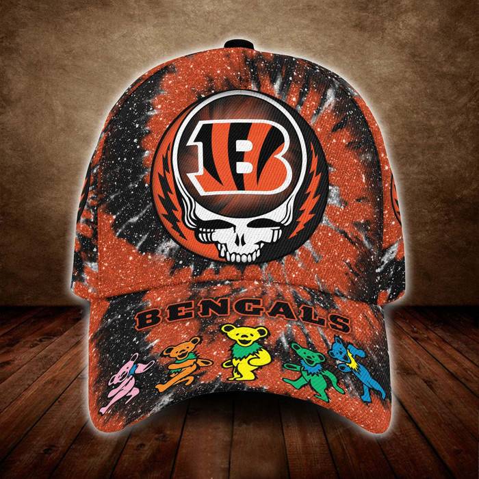 Cincinnati Bengals And Grateful Dead Band 3D BaseBall Cap CNI958