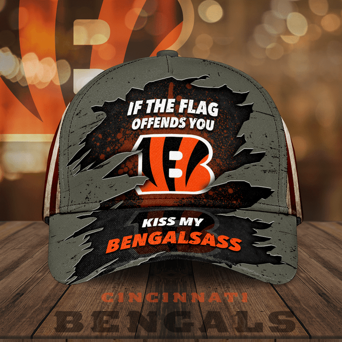 Cincinnati Bengals If The Flag Offends You Kiss My Bengalsass 3D Classic Baseball Cap CNI2205