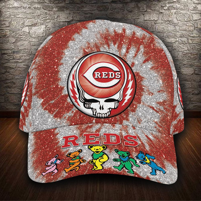 Cincinnati Reds And Grateful Dead Band 3D BaseBall Cap CNI907