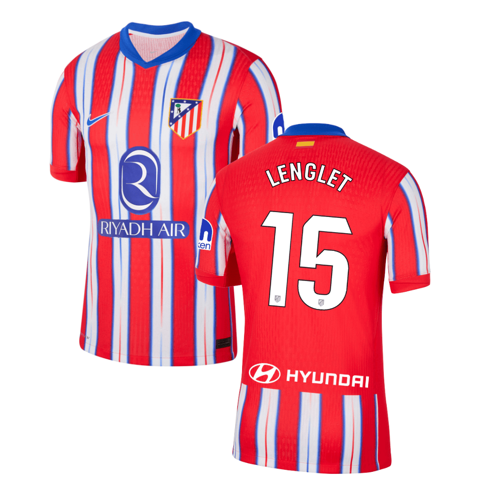 Clement Lenglet 15 Atletico de Madrid 2024-25 Home Match Jersey - Red
