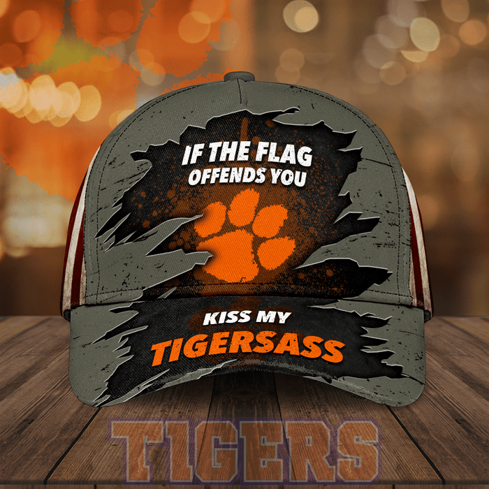 Clemson Tigers If The Flag Offends You Kiss My Tigersass 3D Classic Baseball Cap CNI2187