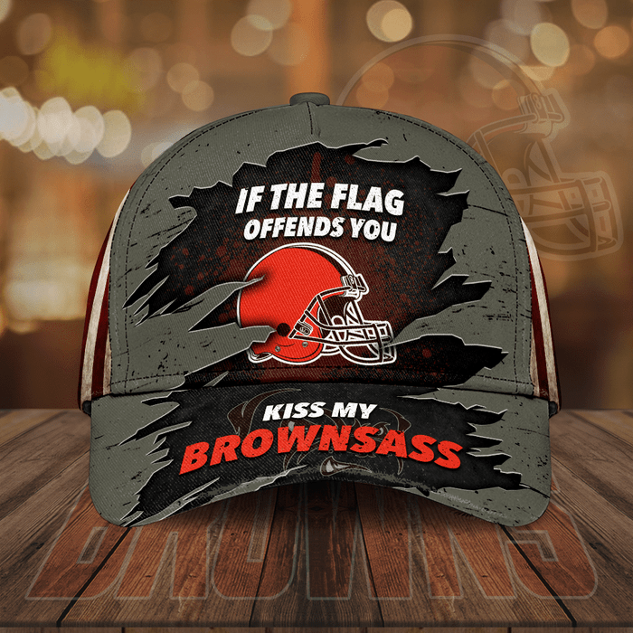 Cleveland Browns If The Flag Offends You Kiss My Brownsass Baseball Cap CNI2116