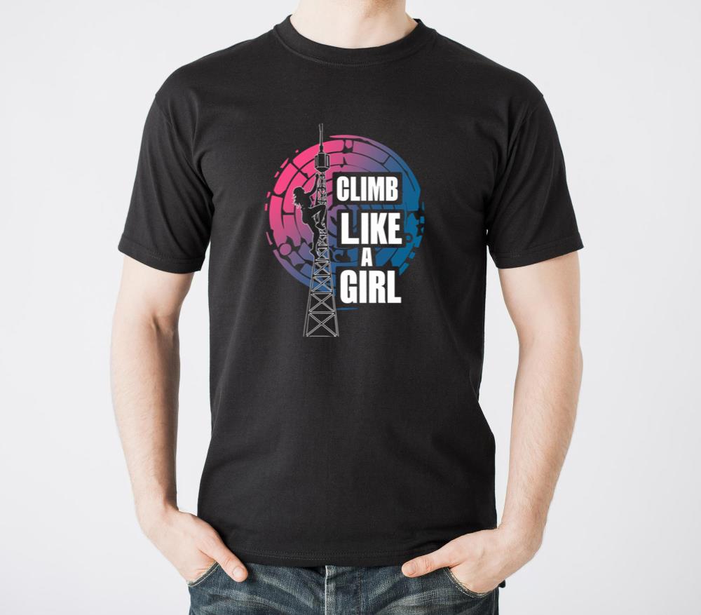 Climb Like a Girl Tower Climber Technician - Unisex Standard T-Shirt