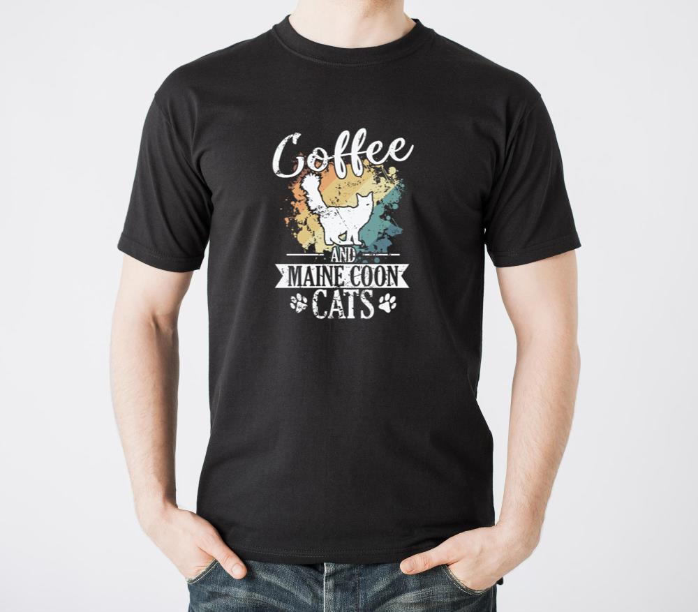 Coffee and Maine Cats Pet Male Cat - Unisex Standard T-Shirt