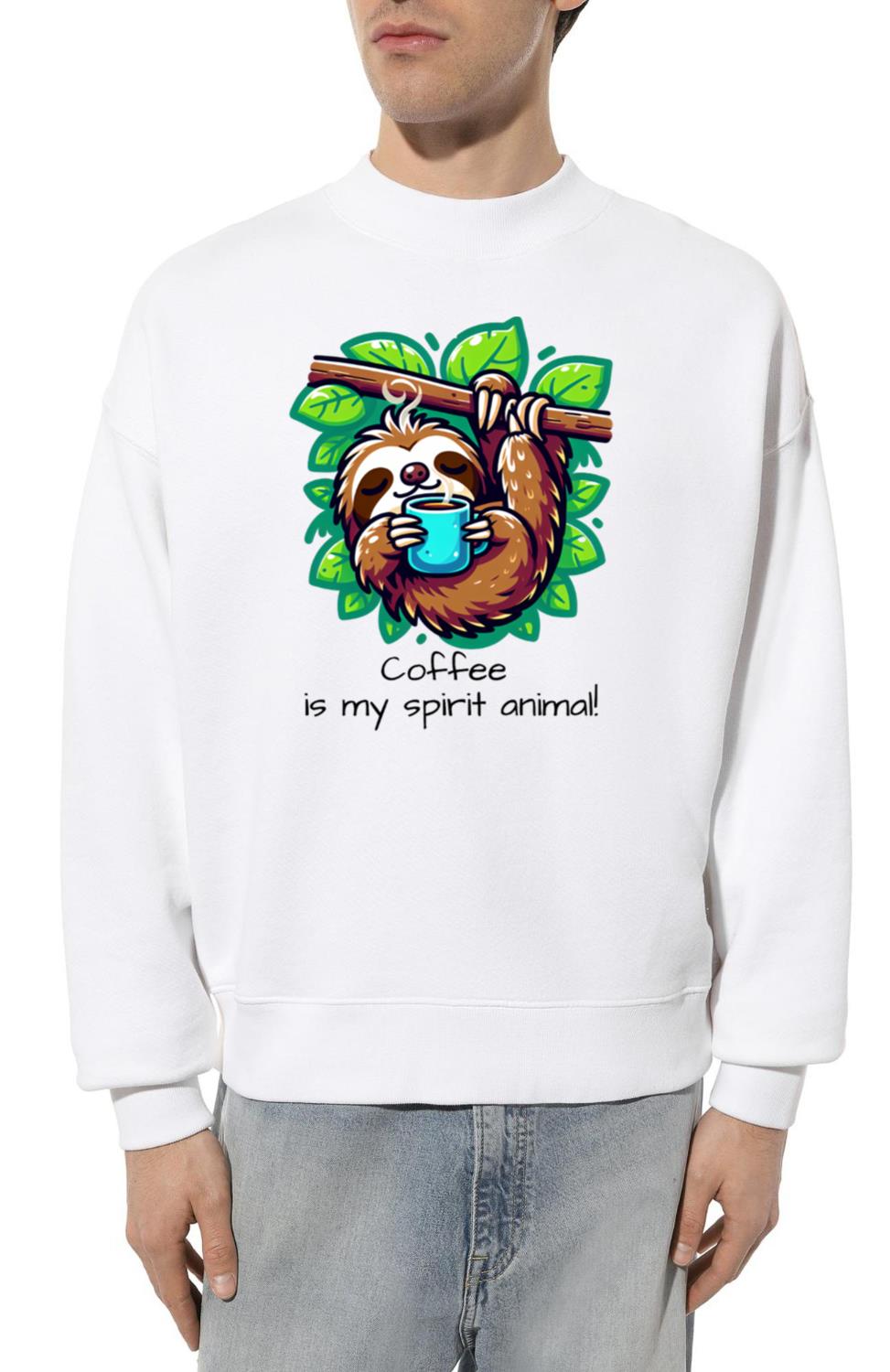 Coffee Is My Spirit Animally Sloth_1 - Unisex Sweatshirt