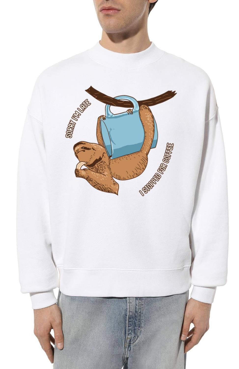 Coffee Sloth_1 - Unisex Sweatshirt