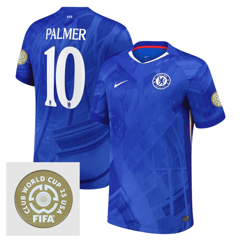 Cole Palmer 10 Chelsea 2025/26 FIFA Club World Cup 25 USA Patch Home Men Jersey - Blue