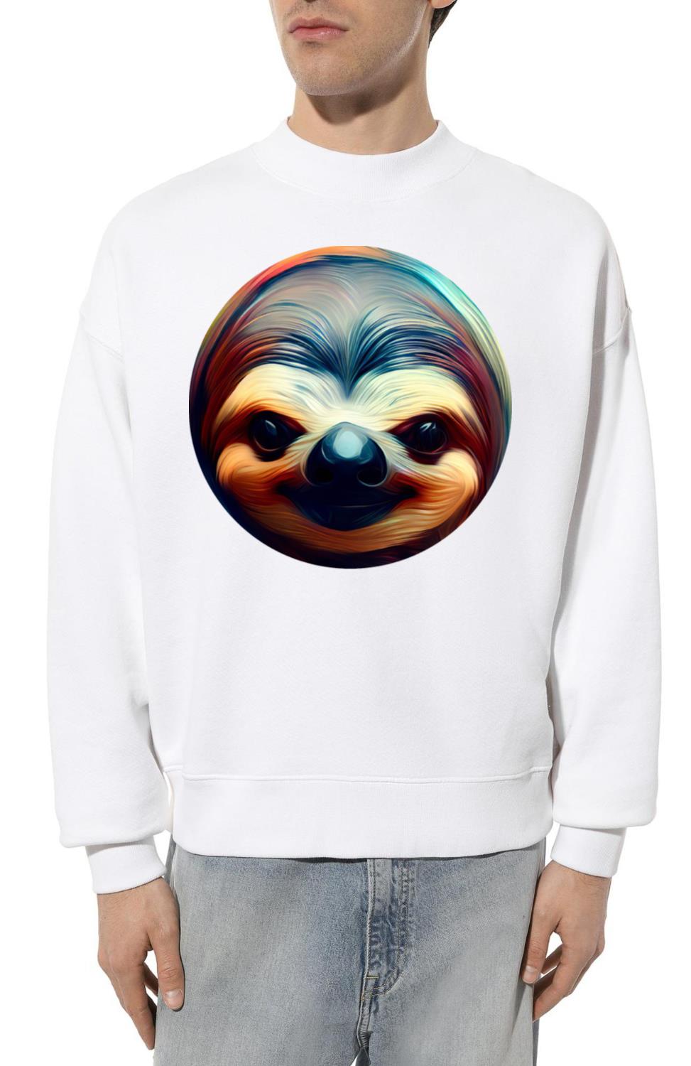 Colorful Abstract Sloth, Creative Animal Design - Unisex Sweatshirt