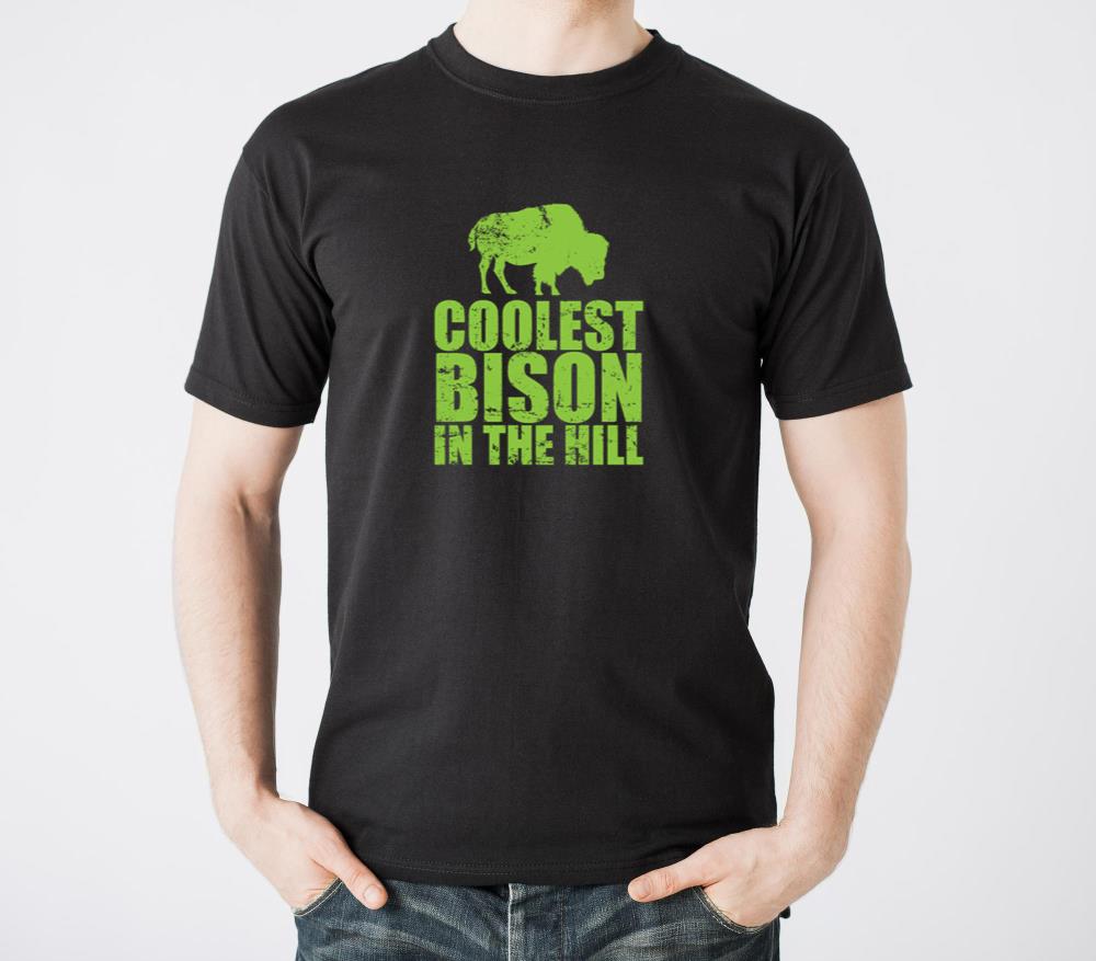 Cool Bison in the Hill Animal - Unisex Standard T-Shirt