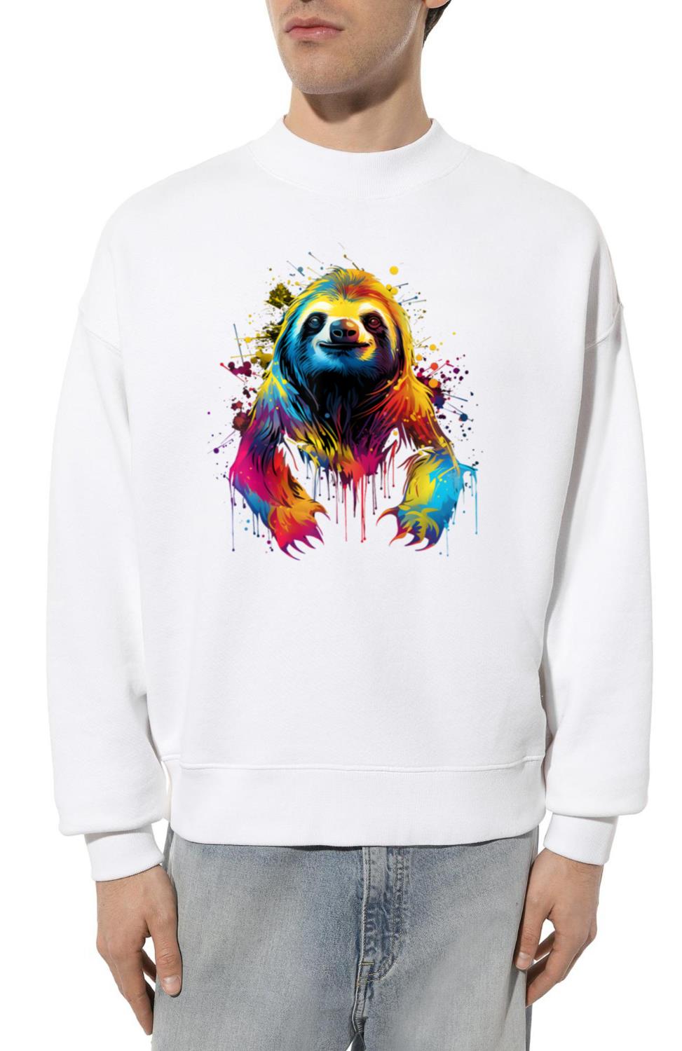 Cool Sloth colorful painted - Unisex Sweatshirt
