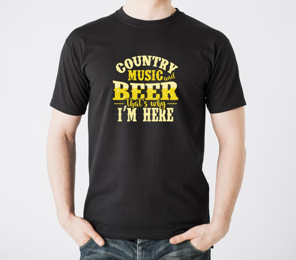 Country Music and Beer thats why Im here USA - Unisex Standard T-Shirt