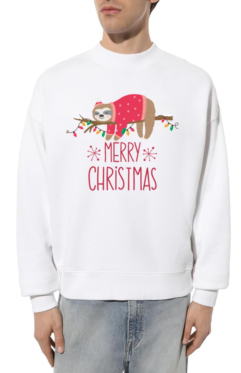 Cozy Sloth in Christmas Lights - Unisex Sweatshirt
