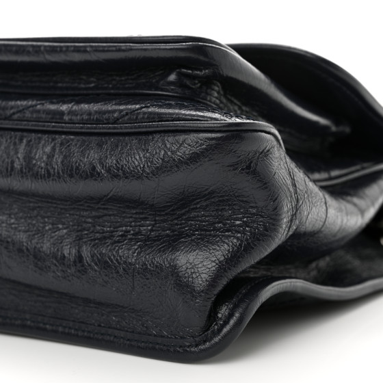 Crinkled Calfskin Matelasse Monogram Medium Niki Chain Satchel Deep Marine - Image 10