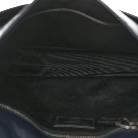 Crinkled Calfskin Matelasse Monogram Medium Niki Chain Satchel Deep Marine - Image 5