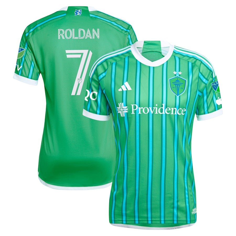 Cristian Roldan Seattle Sounders FC adidas 2024 The Anniversary Kit Authentic Player JerseyÃ‚ - Green