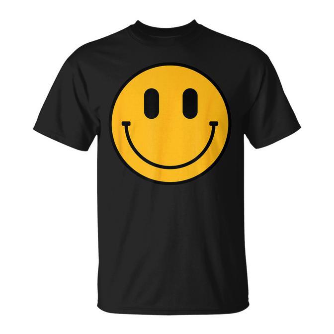 Cute 70S 80S Happy Smile Face Yellow Smile Boys Girls T-Shirt