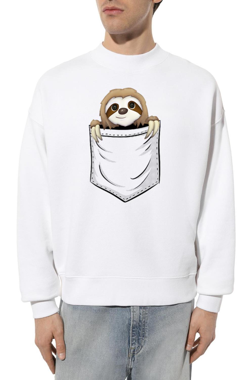Cute Baby Sloth In Your Pocket T-Shirt - Unisex Sweatshirt