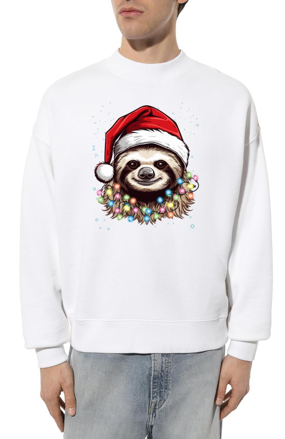 Cute Sloth Art Christmas - Christmas Sloth Design - Unisex Sweatshirt