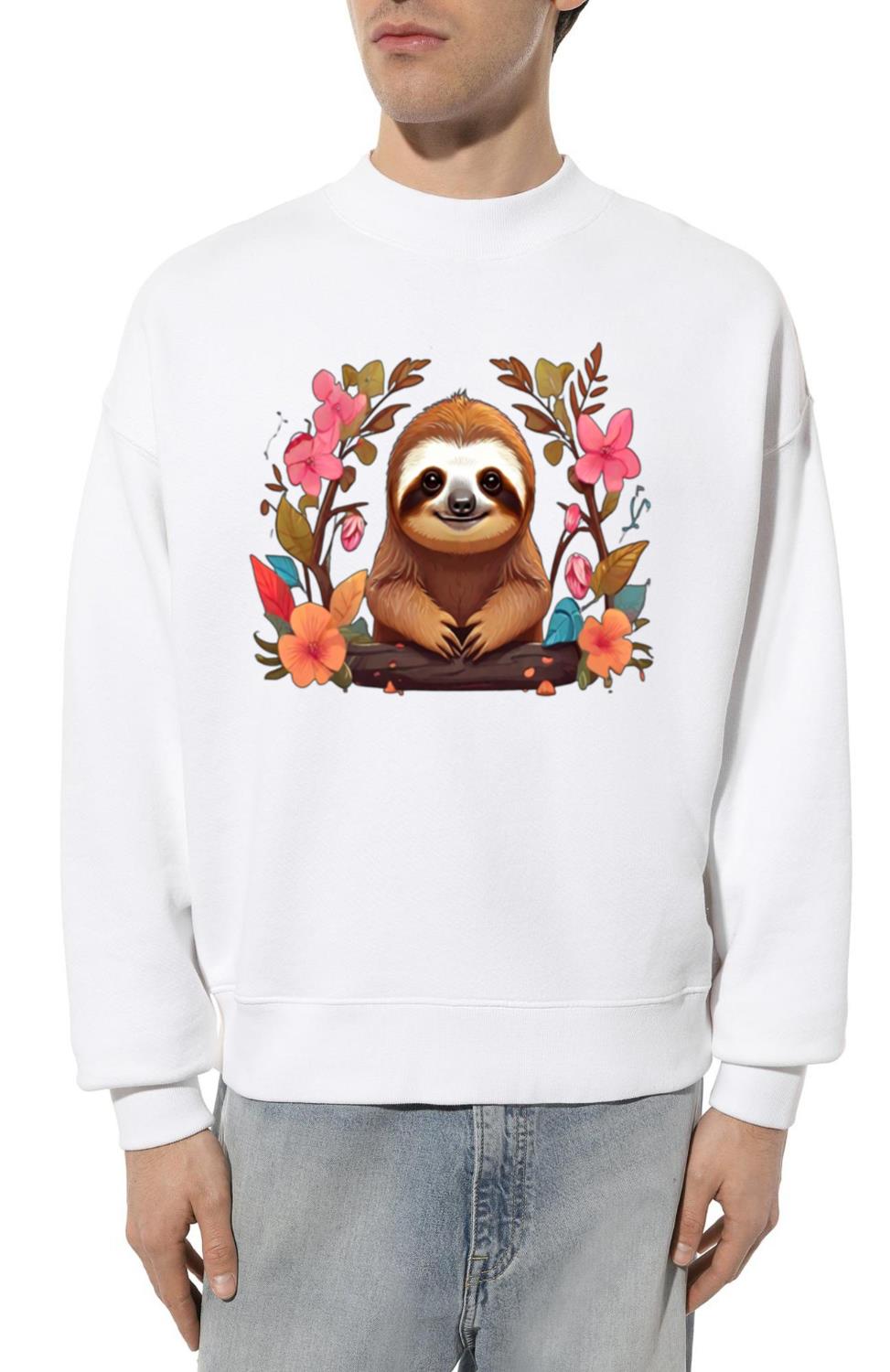 cute sloth drawing baby sloth cute baby - Unisex Sweatshirt