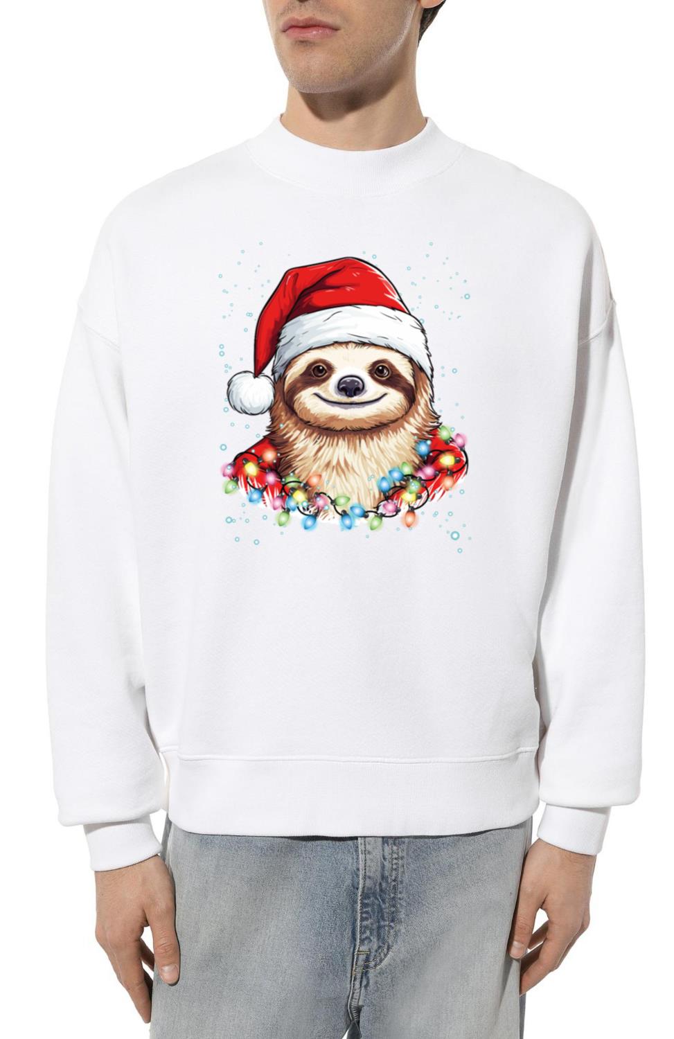 Cute Sloth for Men and Women, Funny Sloth Christma - Unisex Sweatshirt