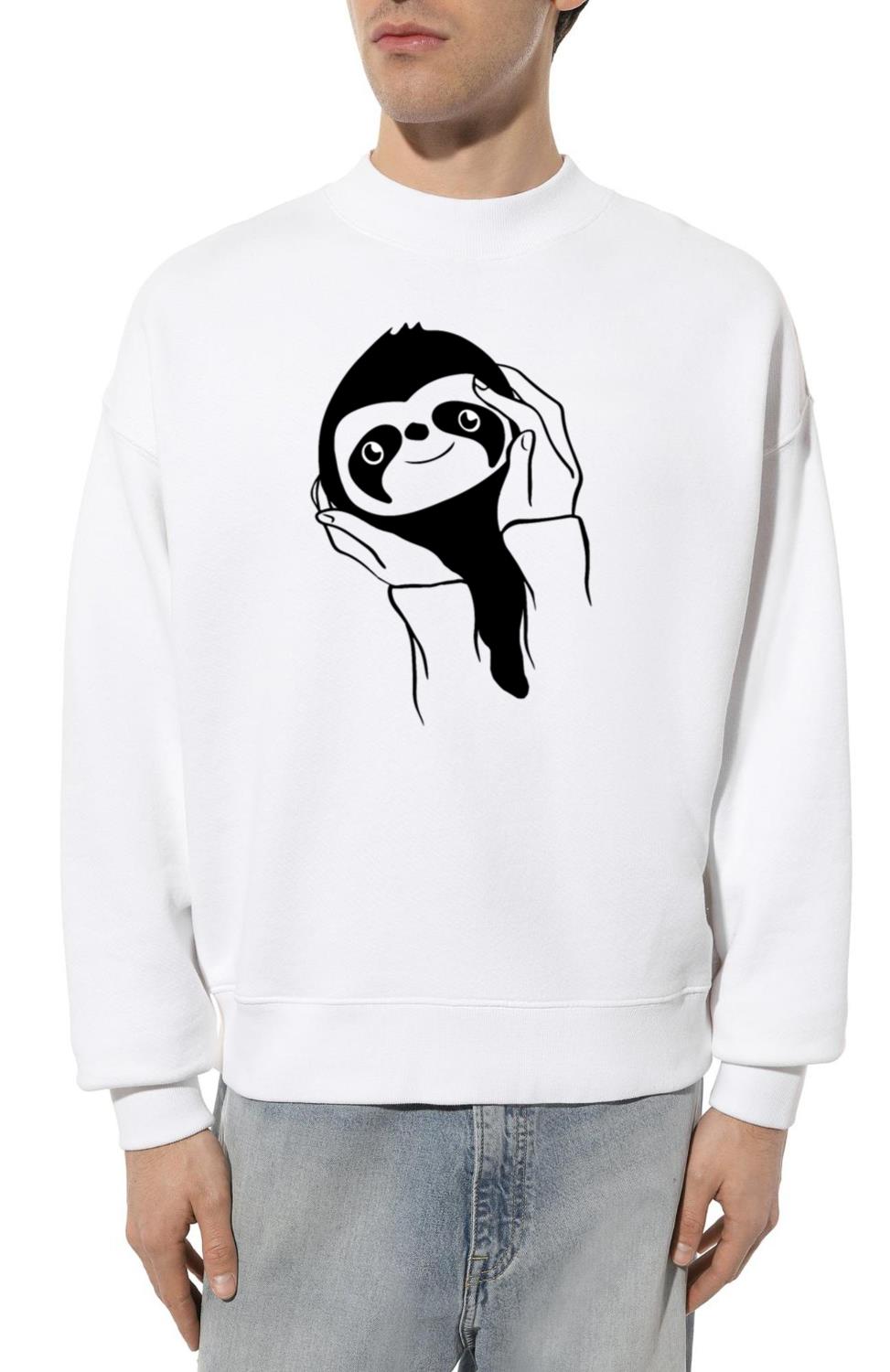 Cute sloth in woman hands - Unisex Sweatshirt