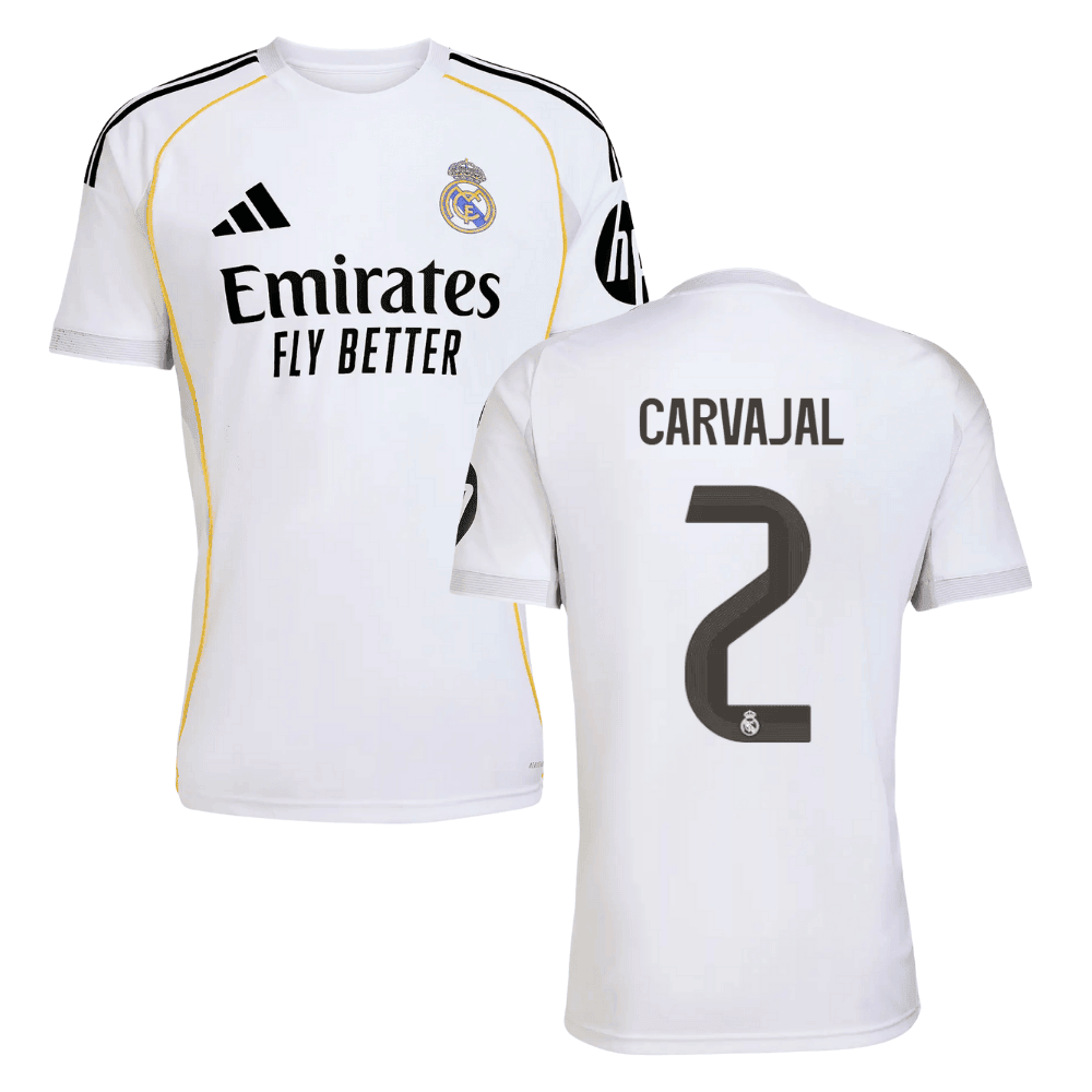 Dani Carvajal 2 Real Madrid 2025/26 Home Men Jersey - White