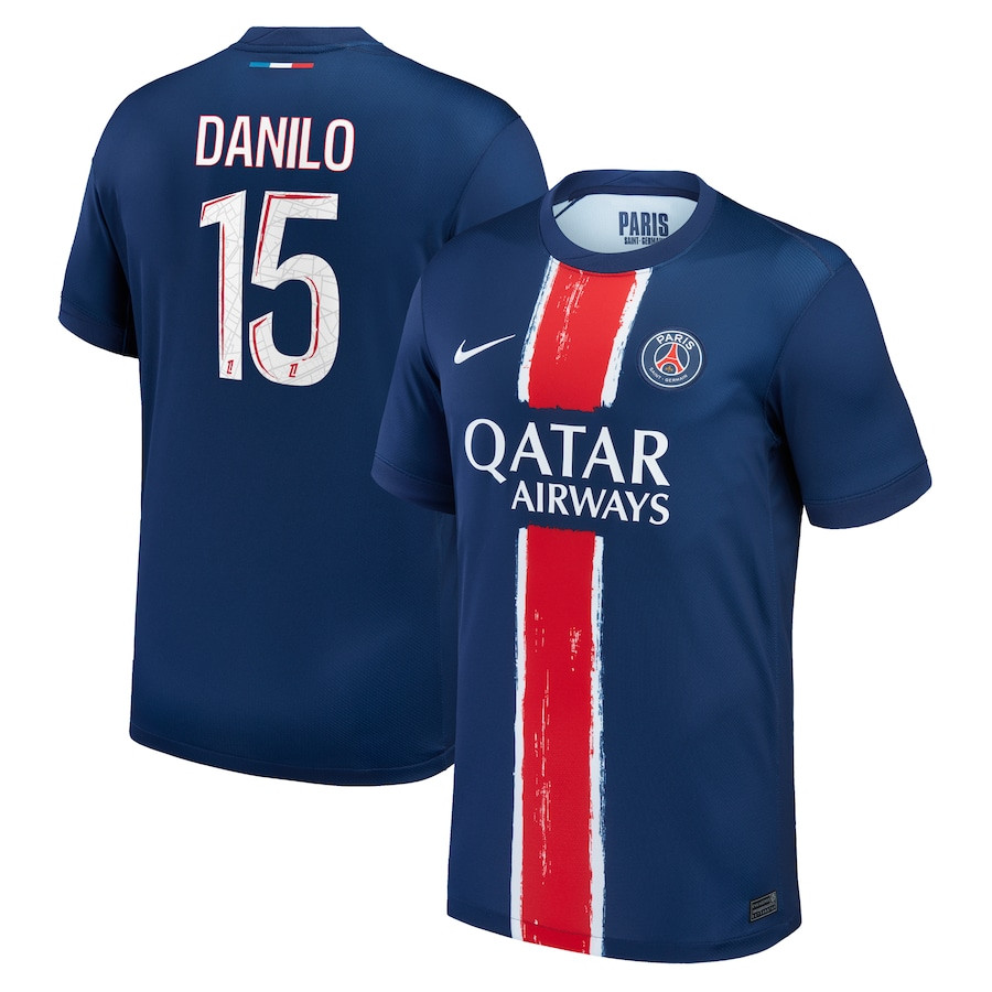 Danilo Pereira 15 Paris Saint-Germain 2024-25 Home Jersey - Navy