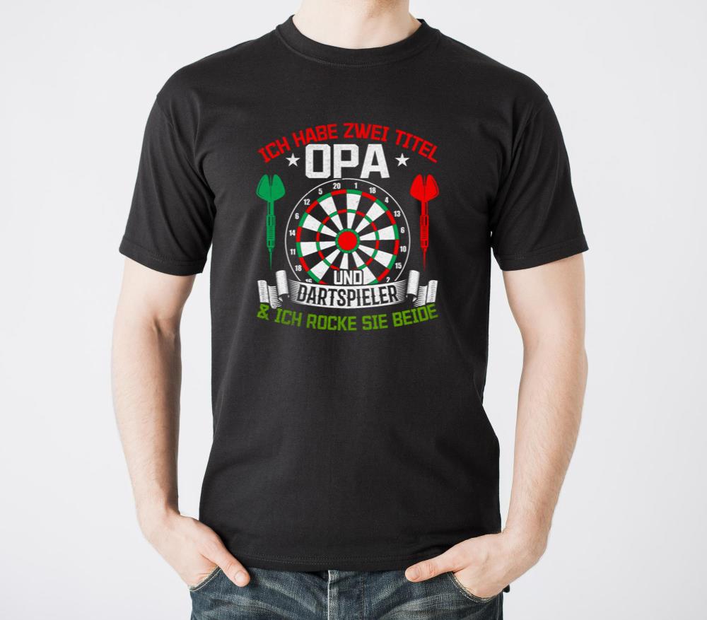 Darts Two Titles Grandpa And Darts Player I Rock - Unisex Standard T-Shirt