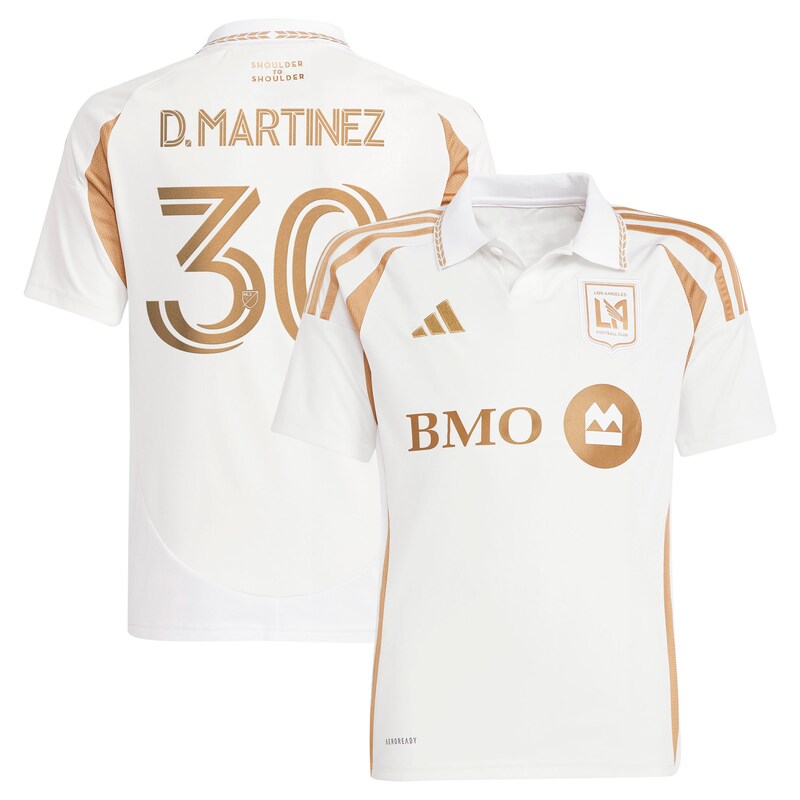 David Martinez LAFC Youth 2025 Secondary Replica Player Jersey - White