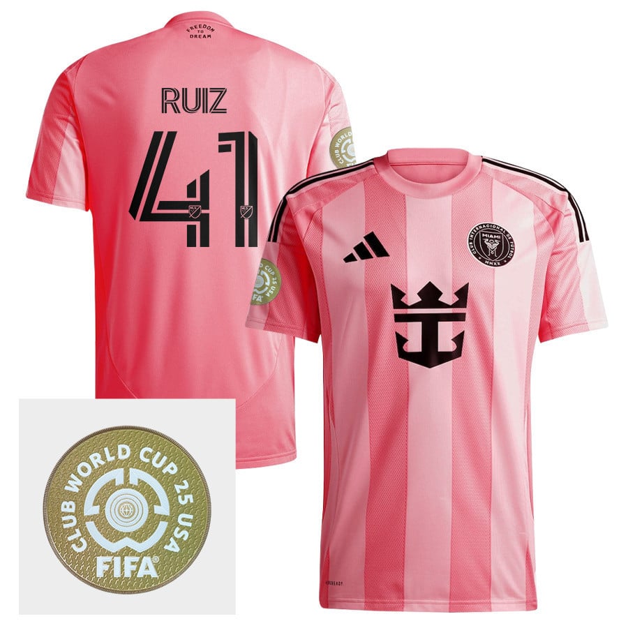David Ruiz 41 Inter Miami CF 2025 Euforia FIFA Club World Cup 25 USA Patch Men Jersey - Light Pink