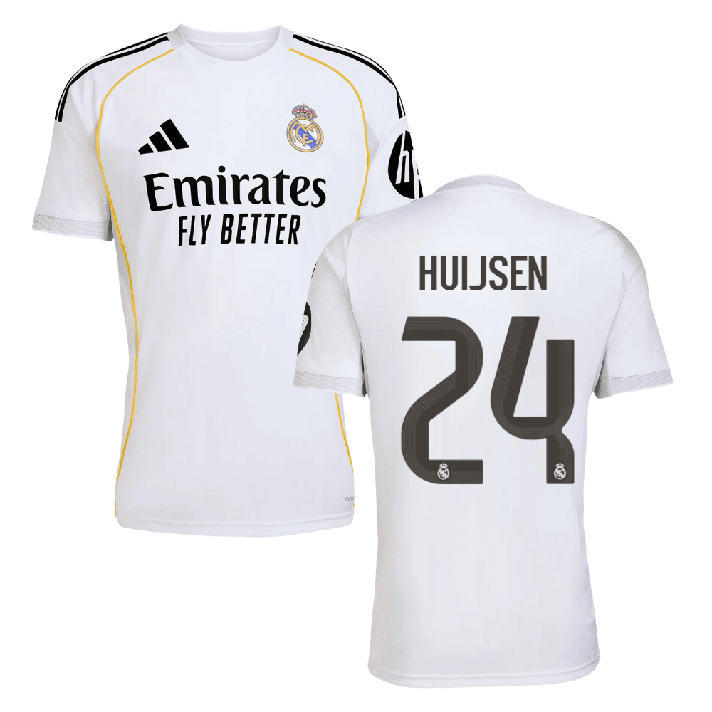 Dean Huijsen 24 Real Madrid 2025/26 Home Men Jersey - White