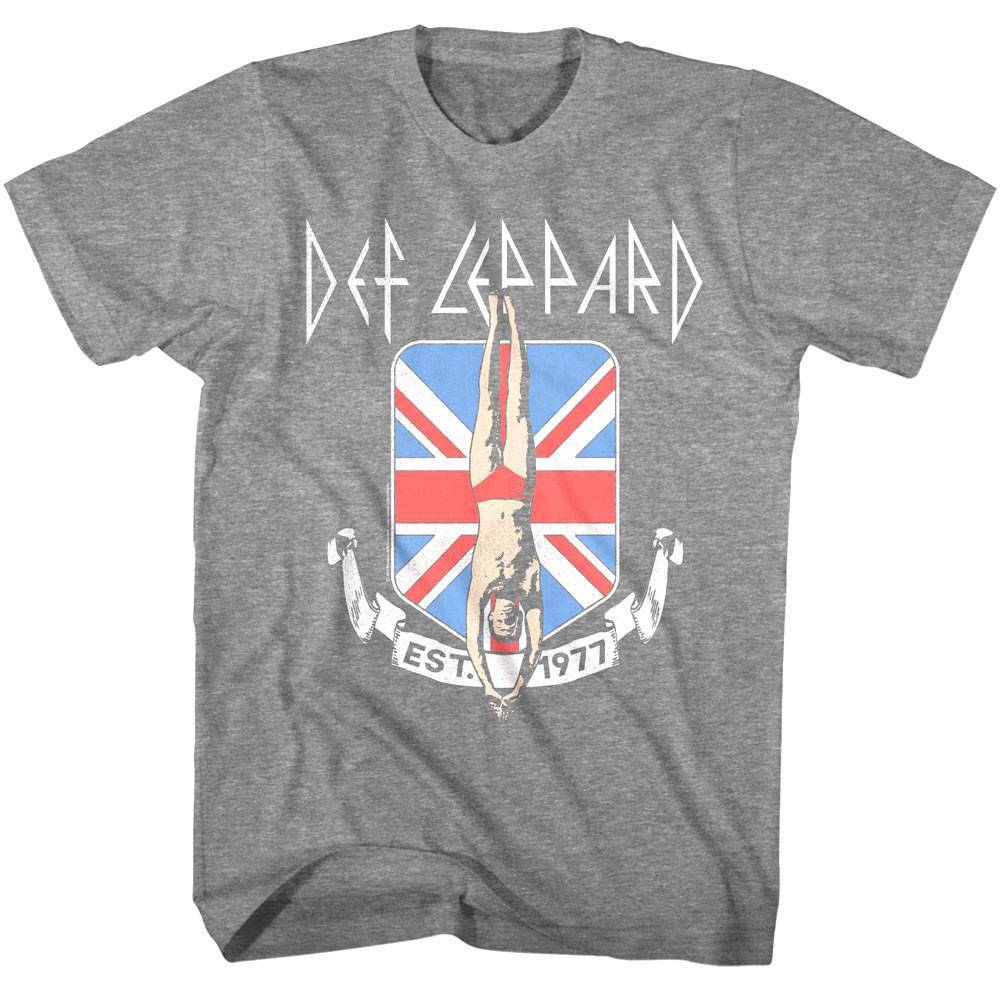 Def Leppard Diver Union Jack Men'S T Shirt