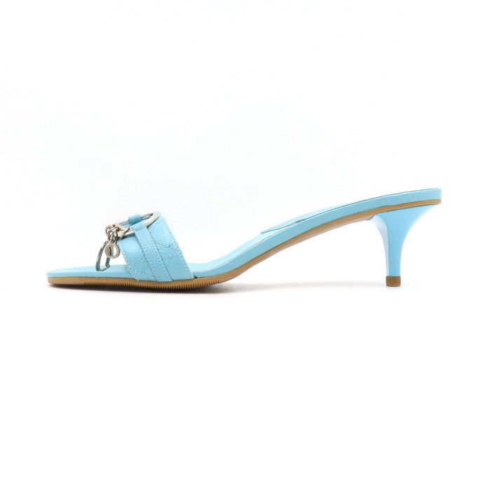 Dior Blue Canage Leather Detail Women's Sandal Shoes AA45577