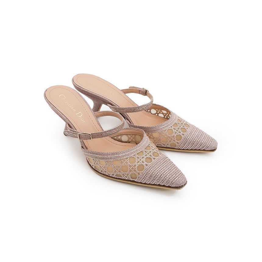 Dior Capture Mule Heels Nude Pink 36 4ET0500