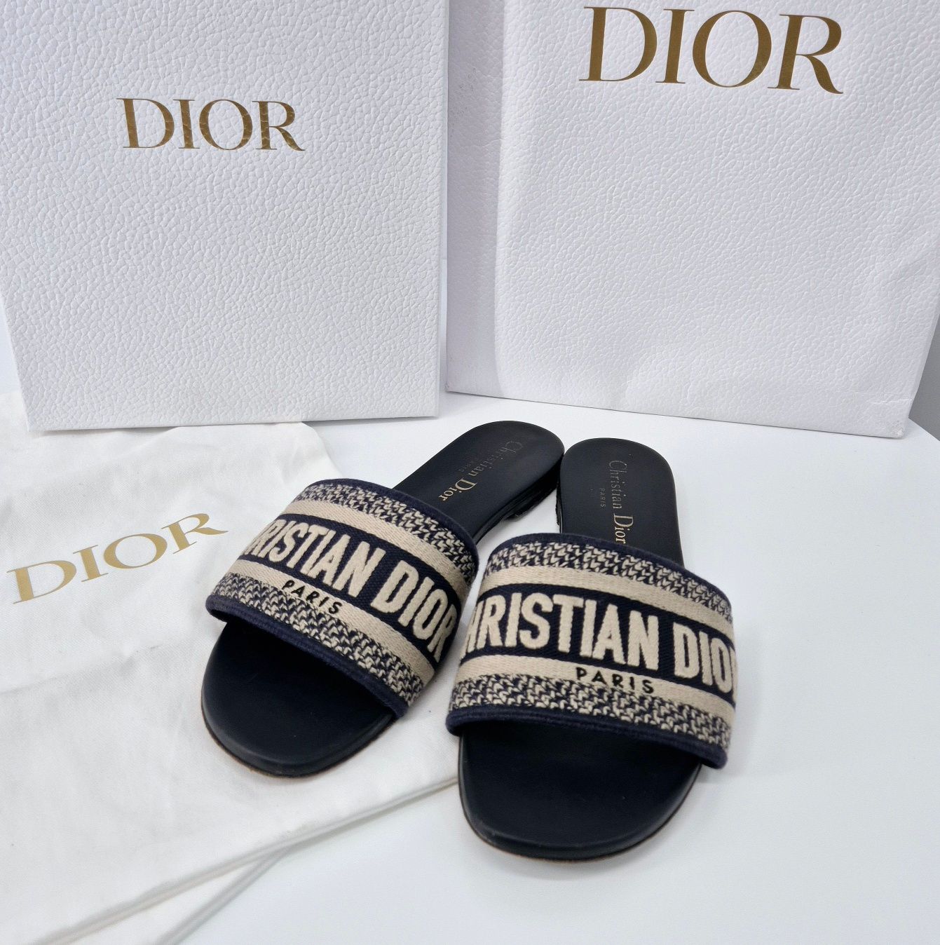 Dior Embroidered Women's Mule Slipper - SKU: 36