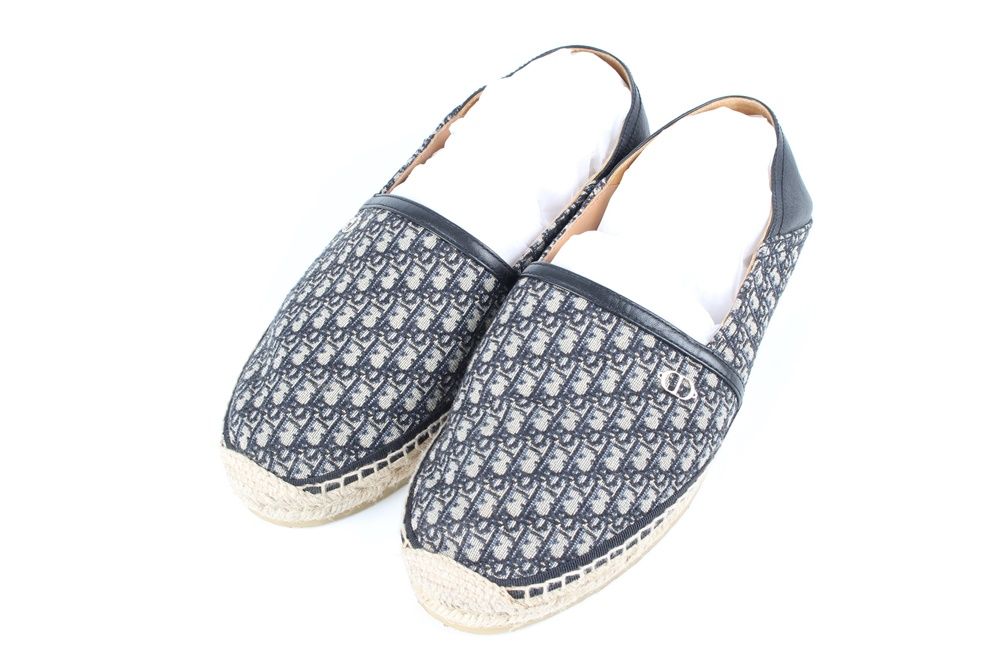 Dior Espadrille Slip-On Shoes with CD Logo - Size 43