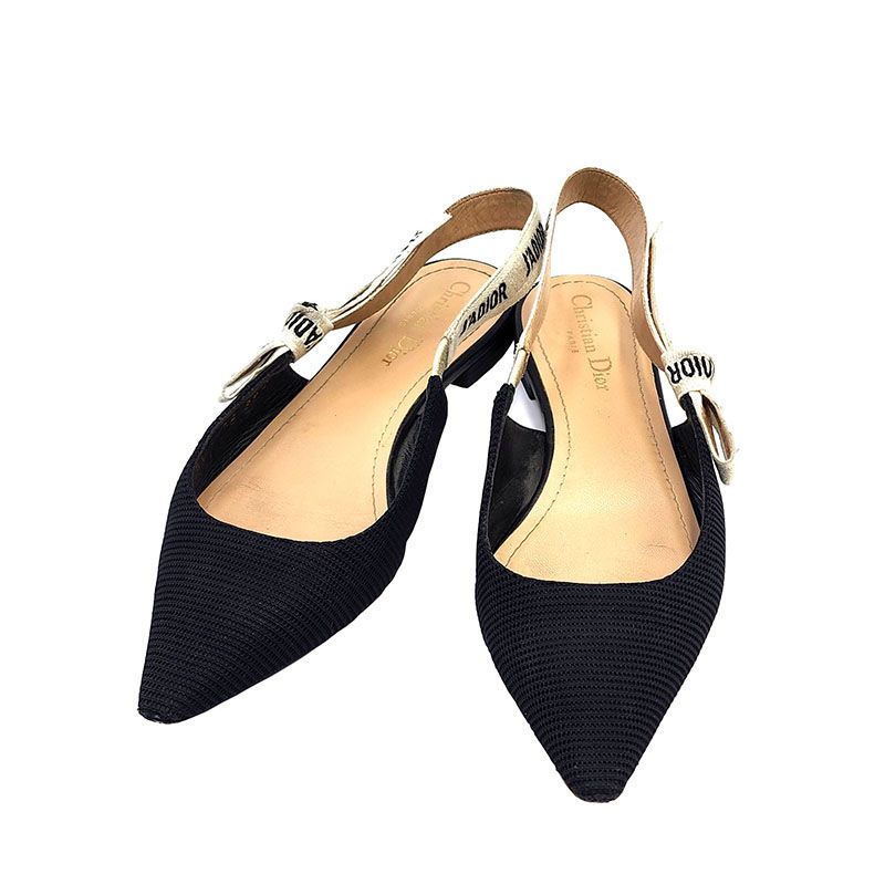 Dior Flat Slingback Shoes 38.5 KCB384