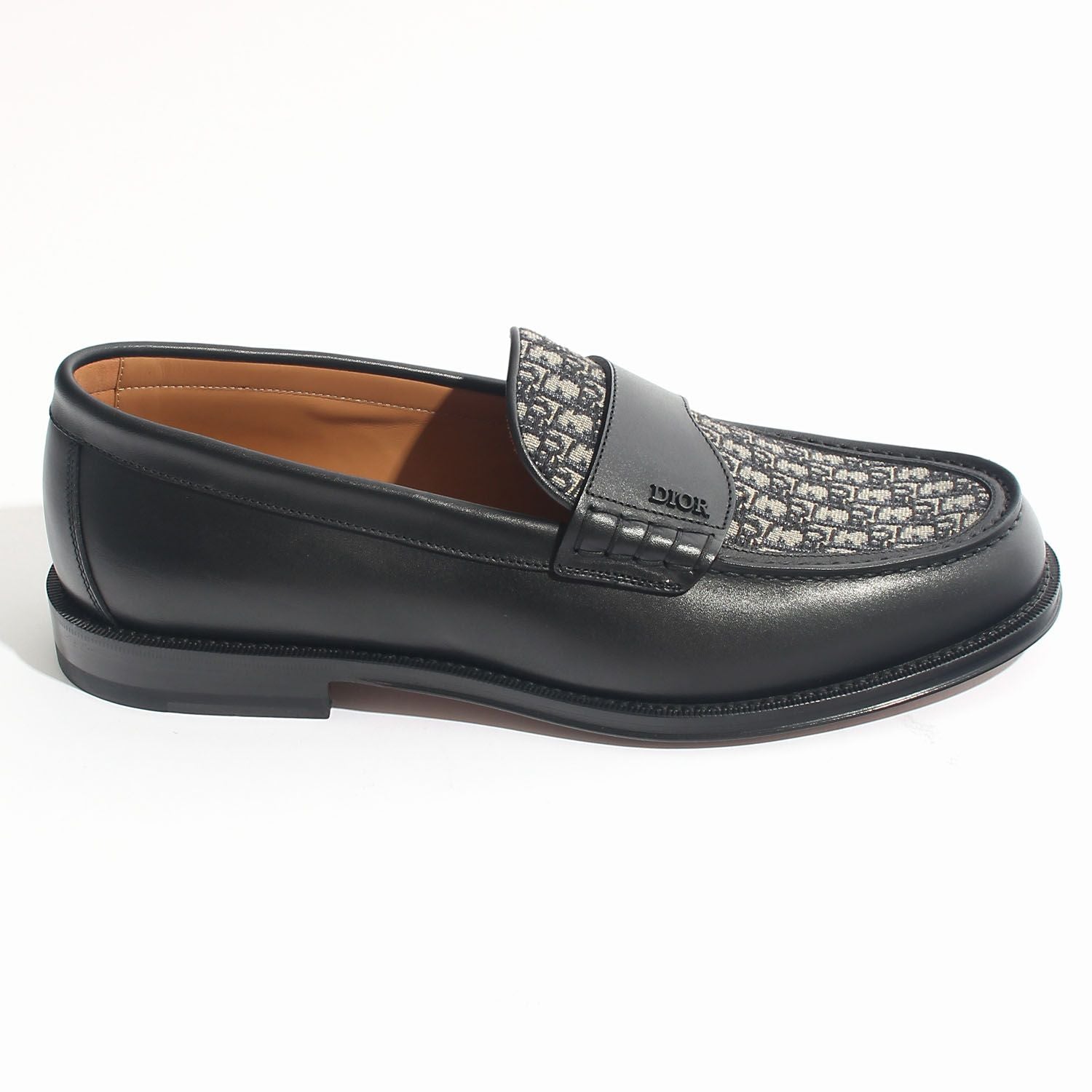 Dior Jacquard Loafers Black Beige 3LO146ZAQ 961