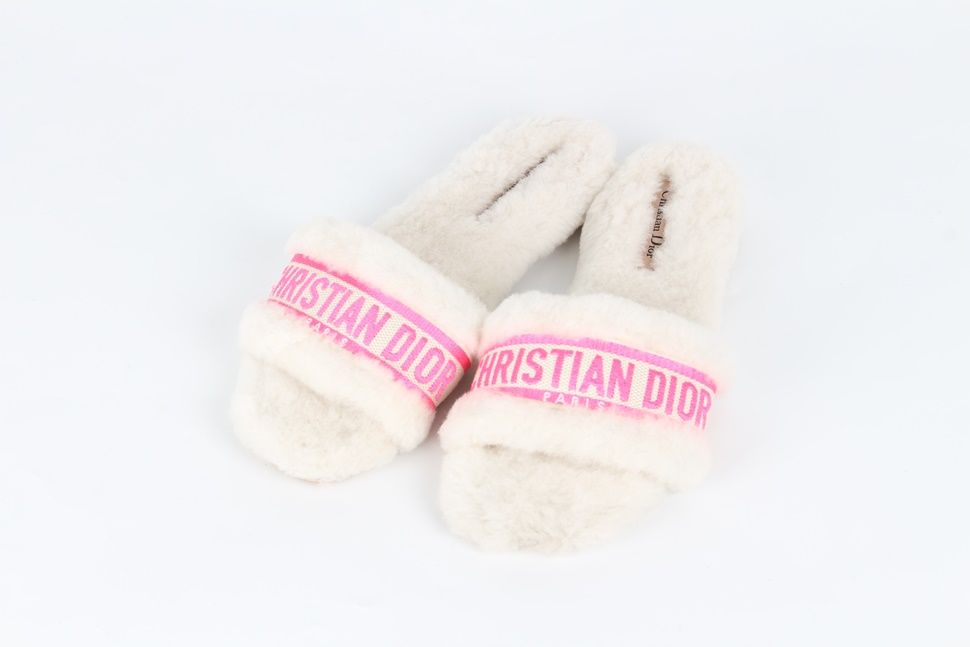 Dior Logo Shearing Slippers 36 SKU12345