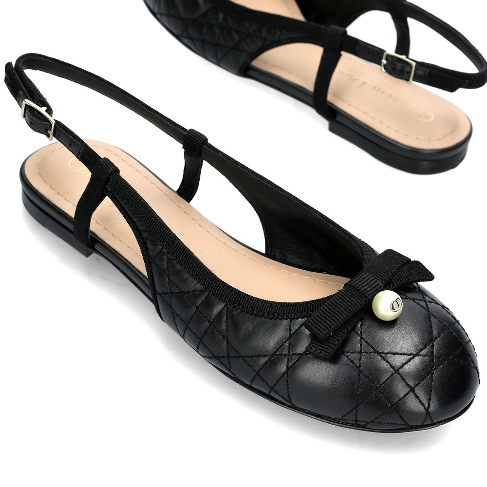 Dior Pearl Slingback Flat Shoes KCB967CQC 900