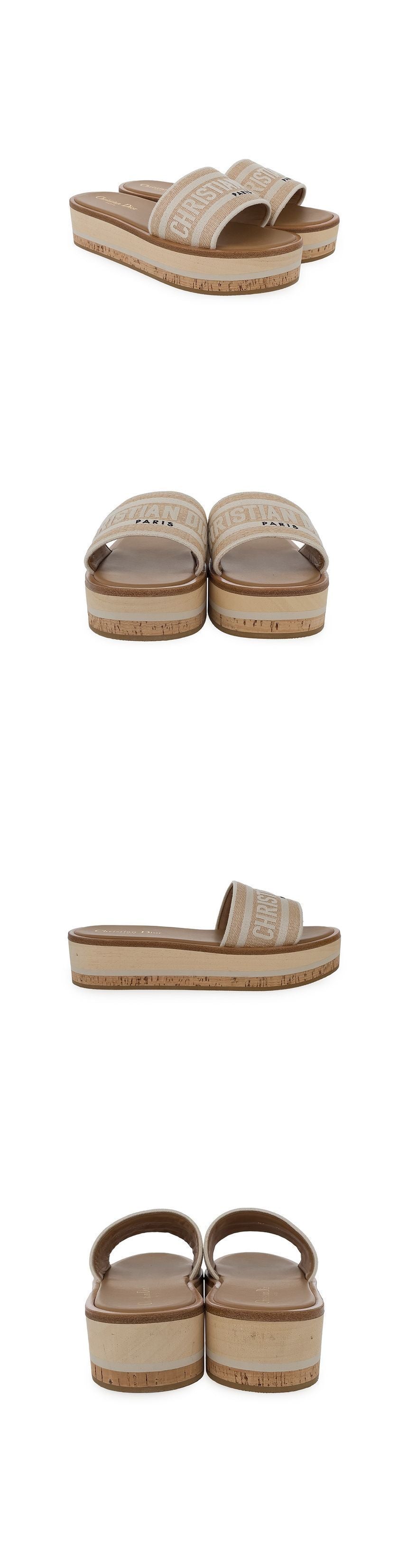 Dior Platform Mule Natural/White 5ET0518